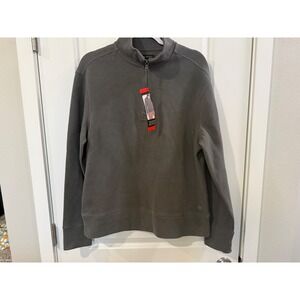 Banana Republic Mens Quarter Zip Pullover Sweater Charcoal Gray Size M New
